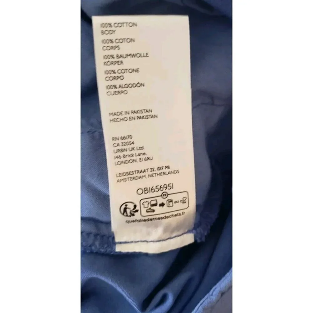 NEW FREE PEOPLE LIGHT PARACHUTE BLUE PANTS SMALL